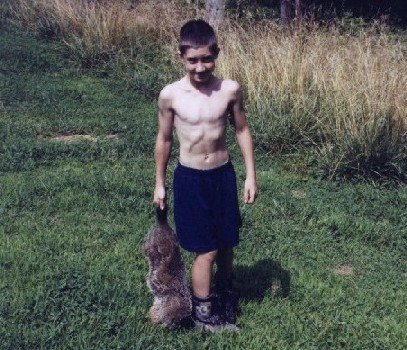 Ryan and his first groundhog.